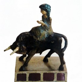 Woman with a bull