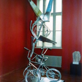 Play with a bicycle