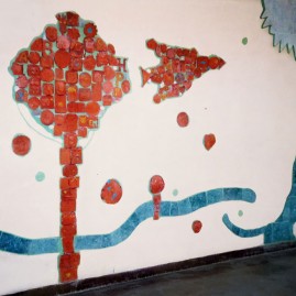 Ceramic painting for a school